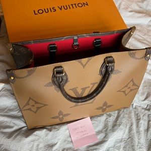 Louis Vuitton Tan Monogram Tote Bag